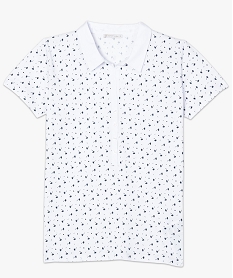 polo femme a petits motifs et col chemise imprime tee-shirts tops et debardeurs8613601_4