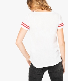 tee-shirt femme imprime coupe loose et dos long blanc8624101_3