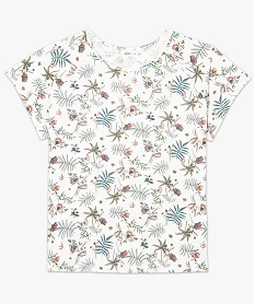 tee-shirt femme imprime fleuri a manches raglan imprime8628801_1