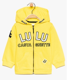 sweat bebe garcon zippe a capuche - lulu castagnette jaune8642501_1