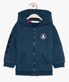 GEMO Sweat bébé garçon zippé en maille piquée - Lulu Castagnette Bleu