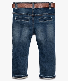 jean bebe garcon coupe slim avec ceinture aspect cuir bleu jeans8642801_2