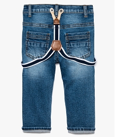 jean bebe garcon avec marques dusure et bretelles bleu jeans8643301_2