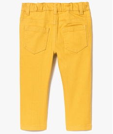 pantalon bebe garcon en coton stretch coupe slim fit jaune8644201_2