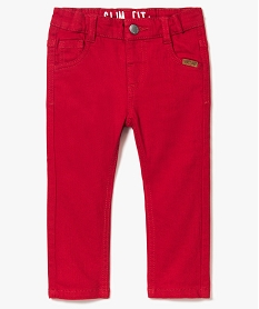 pantalon bebe garcon en coton stretch coupe slim fit rouge8644401_1