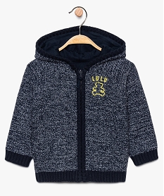 GEMO Veste à capuche réversible pour bébé garçon - Lulu Castagnette Gris