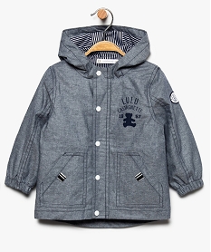 manteau bebe garcon a capuche 2-en-1 lulu castagnette bleu8652701_1