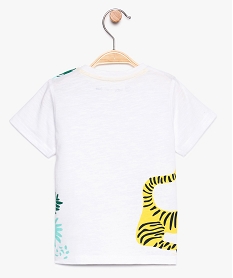 tee-shirt bebe garcon imprime tropical blanc8656901_2