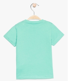 tee-shirt bebe garcon motif tropical en coton bio vert8657201_2