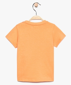 tee-shirt bebe garcon avec large motif sur lavant orange8657701_2