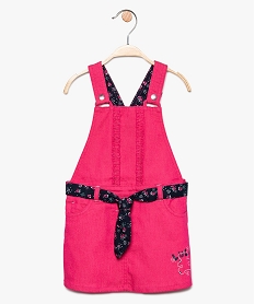 robe bebe fille chasuble et ceinture fleurie lulu castagnette rose8667301_1