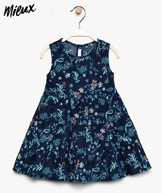 GEMO Robe bébé fille avec motifs fleuris en coton bio Multicolore