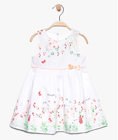 robe sans manches pour bebe fille avec motifs fleuris blanc8668001_1