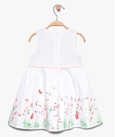 robe sans manches pour bebe fille avec motifs fleuris blanc8668001_2