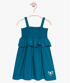 GEMO Robe bébé fille à basque et smocks - Lulu Castagnette Bleu