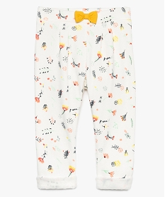 GEMO Pantalon bébé fille forme carotte en molleton imprimé Multicolore