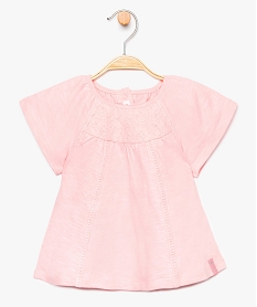 tee-shirt bebe fille coupe evasee - lulu castagnette rose8672001_1