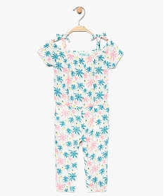 combinaison bebe fille a motifs palmiers - lulu castagnette multicolore8675301_1