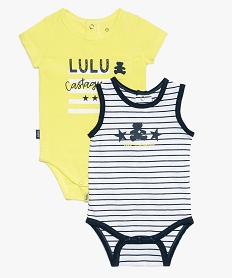 body bebe a manches courtes - lulu castagnette multicolore8681401_1