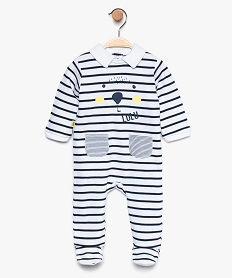 pyjama bebe a rayures - lulu castagnette imprime8683601_1