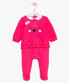 GEMO Pyjama bébé fille à volants et col claudine - Lulu Castagnette Rose