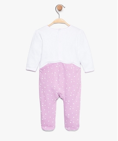 pyjama bebe fille en coton bio avec motif arc-en-ciel paillete multicolore8683801_2
