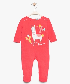 pyjama bebe fille en jersey avec motif cactus et lama paillete multicolore8684001_1