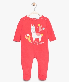 GEMO Pyjama bébé fille en jersey avec motif cactus et lama pailleté Multicolore