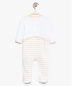 pyjama bebe bicolore avec motif soleil sur lavant blanc8684101_2