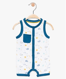 GEMO Combishort bébé garçon à motif marins avec ouverture avant Multicolore