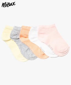 GEMO Chaussettes bébé fille courtes (lot de 5) Orange