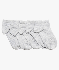 GEMO Chaussettes bébé fille courtes (lot de 5) Gris