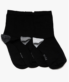 GEMO Chaussettes tige haute en maille fine fille (lot de 5) noir standard