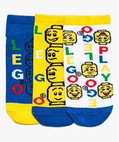 GEMO Chaussettes ultra-courtes garçon avec motifs (lot de 3) - Lego Jaune