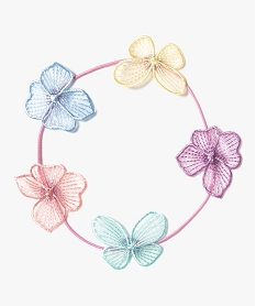 serre-tete elastique fille avec motifs fleurs multicolores multicolore8698501_1