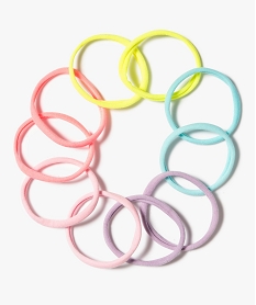 GEMO Elastiques doux pour les cheveux fille (lot de 10) Multicolore