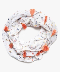 foulard avec pompons multicolore8703001_1