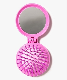 brosse de poche fille avec miroir integre rose8703101_1