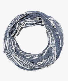 foulard garcon snood facon cheche a rayures et franges bleu8706301_2