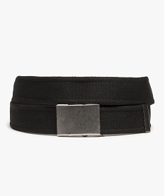 ceinture homme en toile avec boucle a griffe metallique noir8709601_1