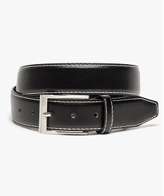 GEMO Ceinture homme à coutures contrastantes Noir