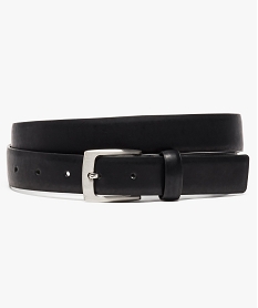 GEMO Ceinture unie pour homme avec boucle métallique rectangle Noir