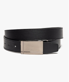 GEMO Ceinture homme finition cousue avec boucle métal Noir