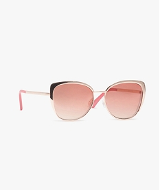 GEMO Lunettes de soleil femme forme papillon Rose