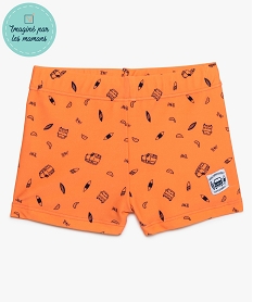 maillot de bain bebe garcon version boxer a motifs surf orange8721801_1