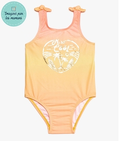 GEMO Maillot de bain bébé fille avec motif pailleté Multicolore