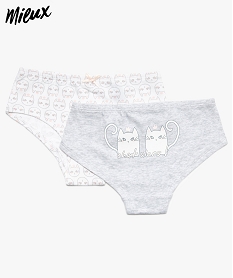 GEMO Shorty fille en coton biologique (lot de 2) Multicolore