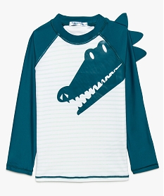 tee-shirt garcon anti-uv motif crocodile en relief imprime pyjamas8733001_1
