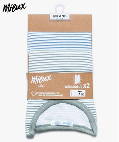GEMO Débardeurs garçon en coton bio à motifs (lot de 2) kaki chine