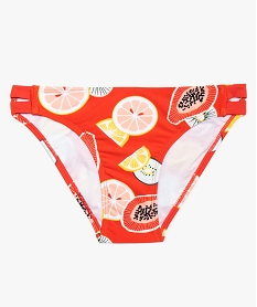 bas de maillot de bain fille imprime fruits a bandes laterales imprime8740001_1